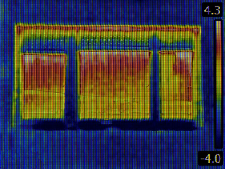 Thermografieaufnahme zum Aufspüren der Wärmeverluste über Außenrollladen