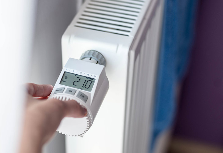 Heizungssteuerung durch programmierbares Thermostat