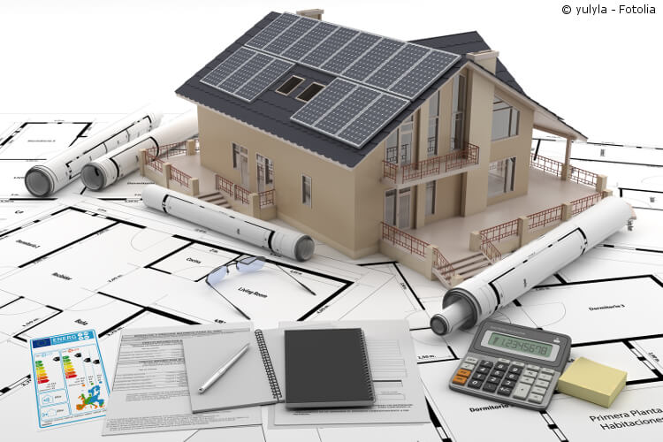 solaranlage-finanzierung modellhaus mit plänen